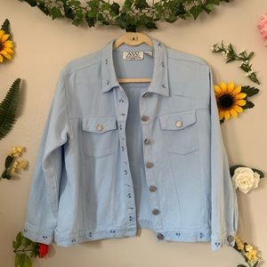 Vintage Petite AW Sport 90s Pastel Blue Jacket